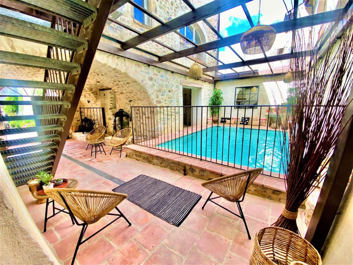 Gite De Groupe 9Ch Ou 3 Gites Independants De 3Ch - Patio Et Piscine Interieure Chauffee Toute L'Annee Vallon-Pont-dʼArc Εξωτερικό φωτογραφία