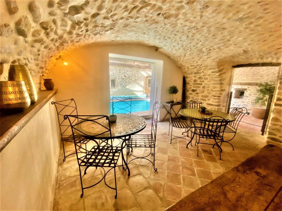 Gite De Groupe 9Ch Ou 3 Gites Independants De 3Ch - Patio Et Piscine Interieure Chauffee Toute L'Annee Vallon-Pont-dʼArc Εξωτερικό φωτογραφία