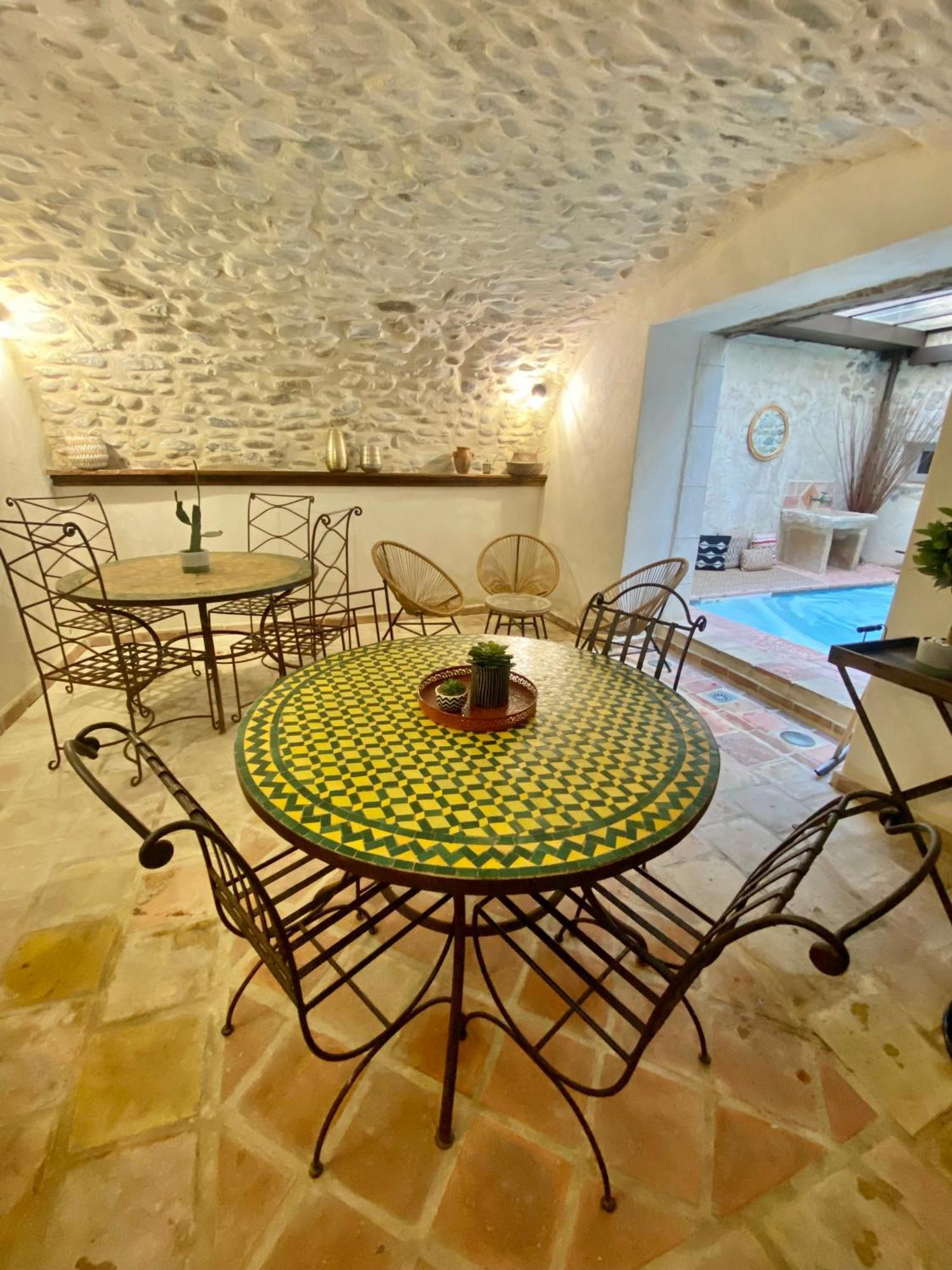 Gite De Groupe 9Ch Ou 3 Gites Independants De 3Ch - Patio Et Piscine Interieure Chauffee Toute L'Annee Vallon-Pont-dʼArc Εξωτερικό φωτογραφία